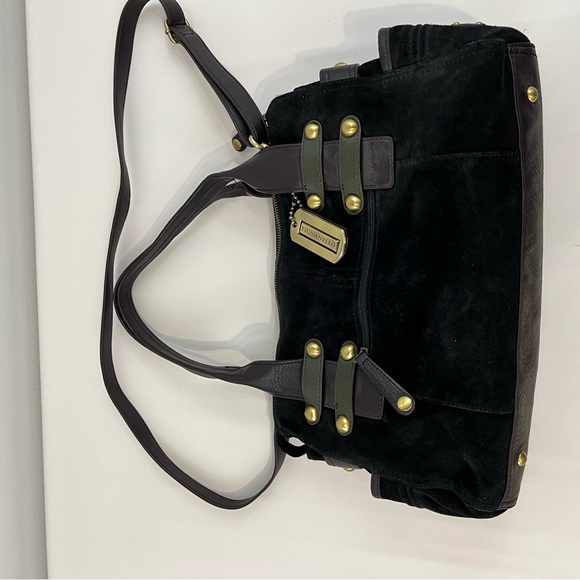 Tignanello Green Suede Purse Brass hardware - Picture 12 of 13